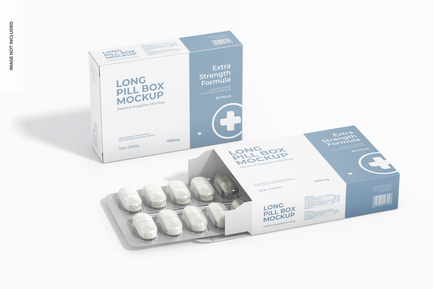 Boite de médicament format 11,5 x 5,5 x 3,5cm