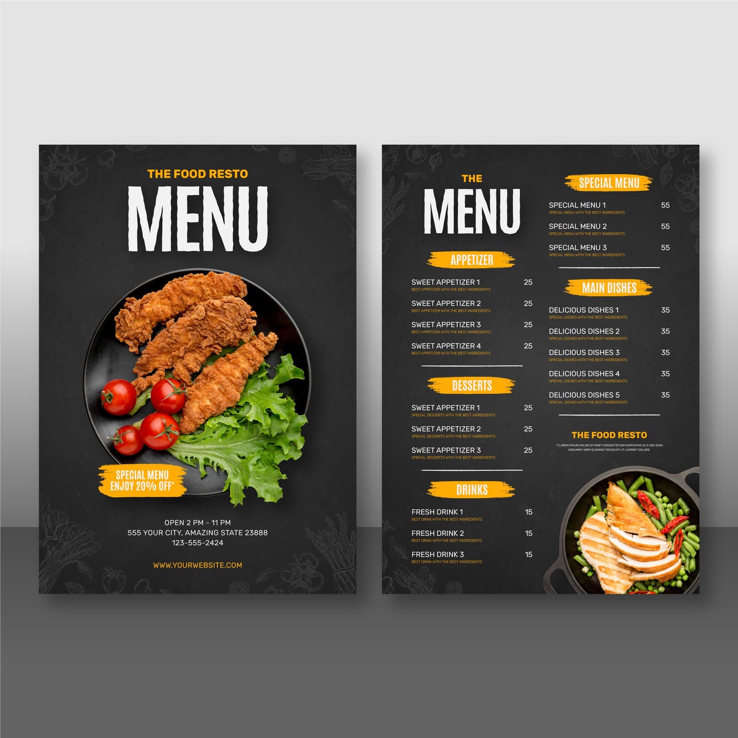 Menus élégants