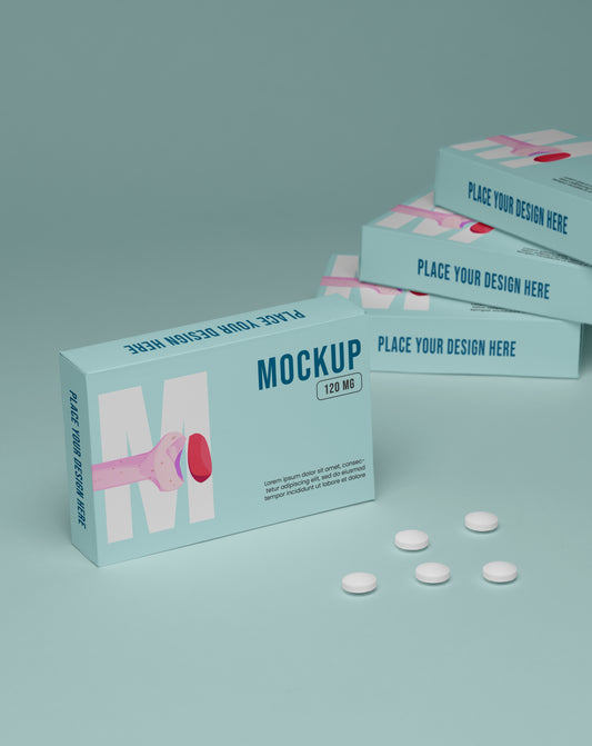 Boite de médicament format 11,5 x 5,5 x 3,5cm
